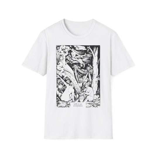 Witches' Sabbath Wood Carving – Softstyle T-Shirt