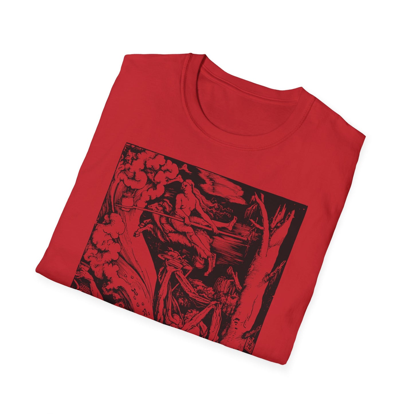 Witches' Sabbath Wood Carving – Softstyle T-Shirt