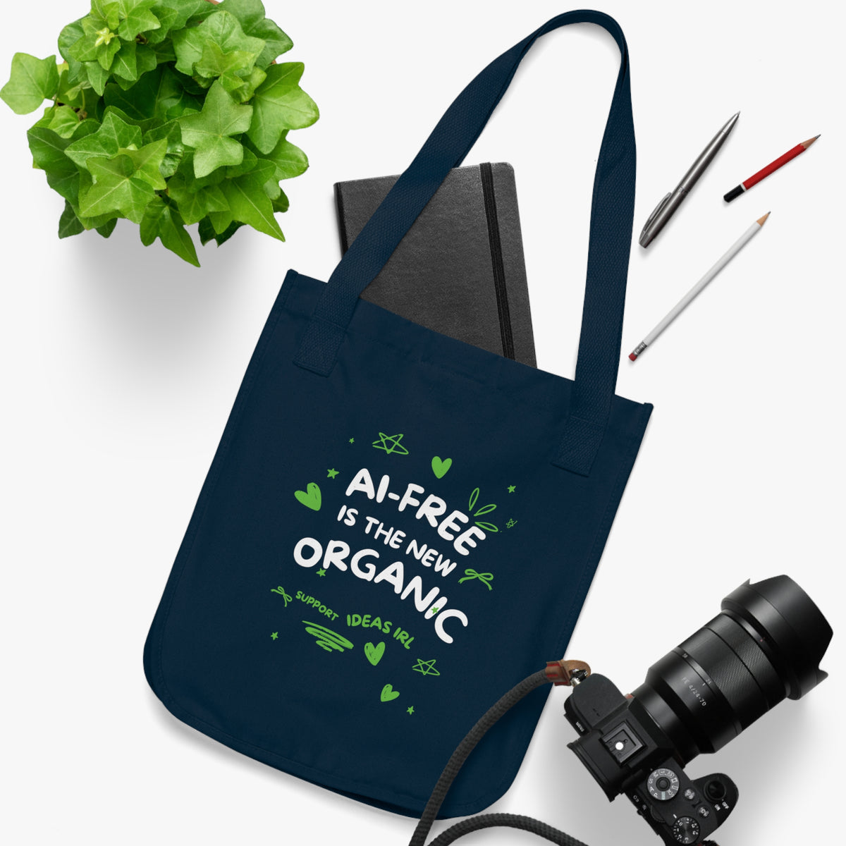 Tote Bag — "AI-Free Is the New Organic" Eco Canvas Tote